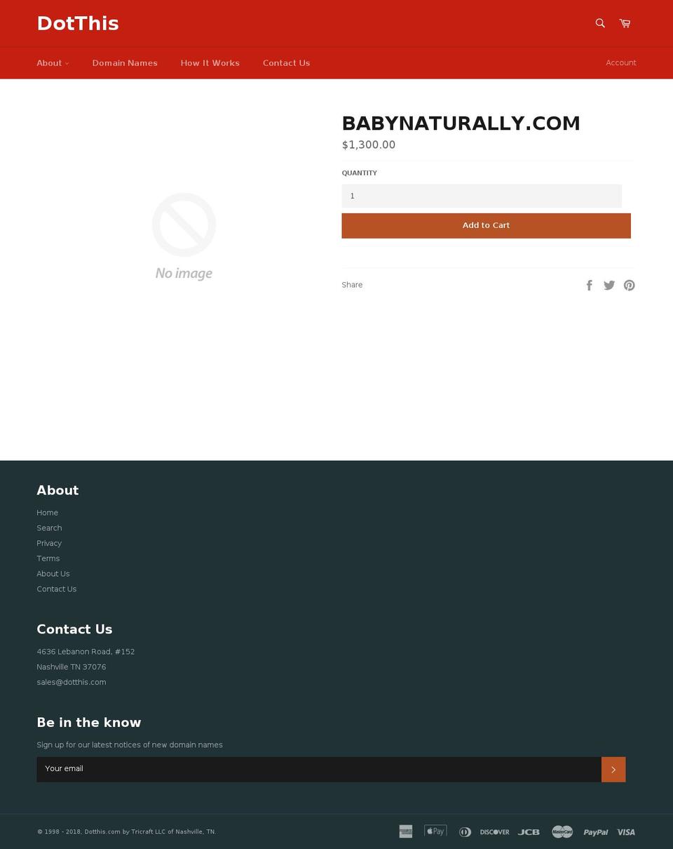 babynaturally.com — Shopify storefront screenshot