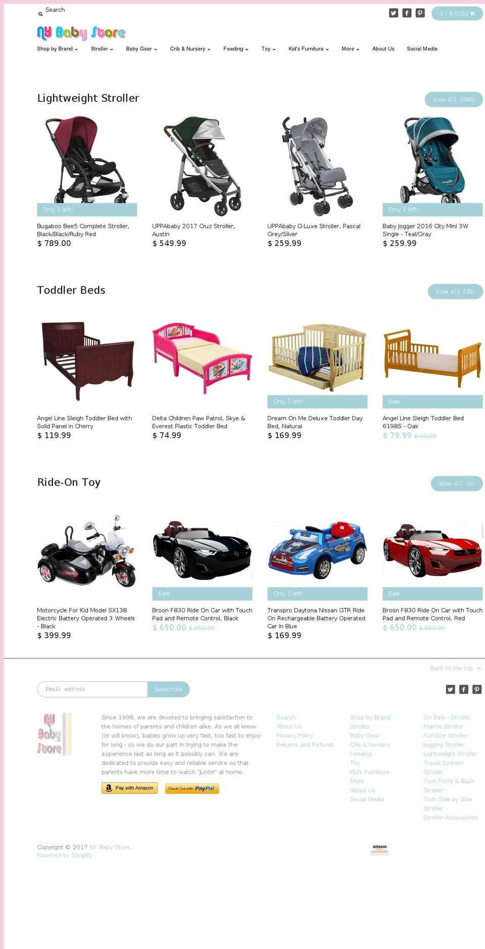 babynteendepot.com shopify website screenshot