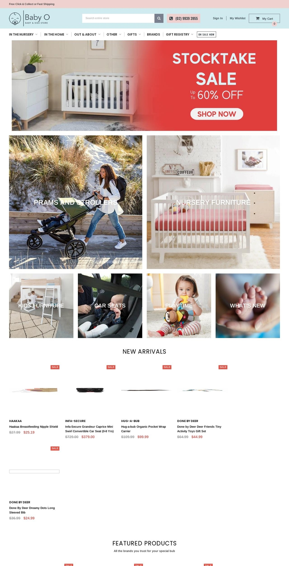 Furnitica Shopify theme site example babyo.com.au