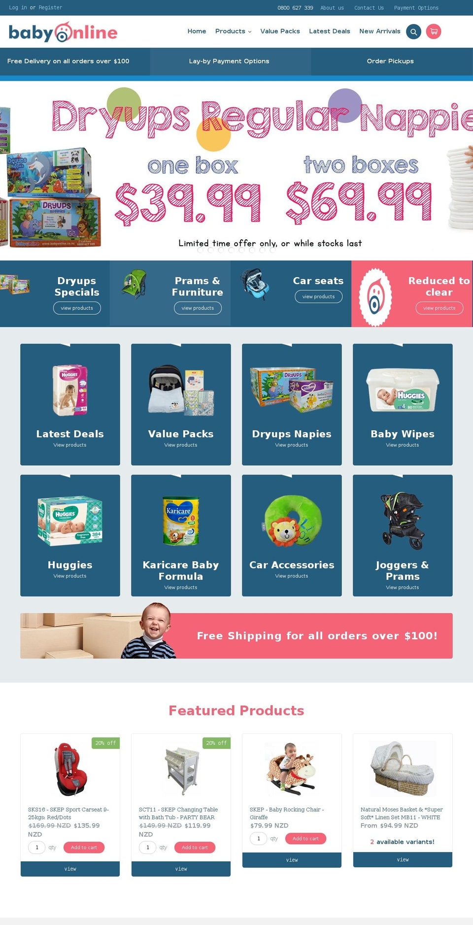 babyonline.co.nz shopify website screenshot