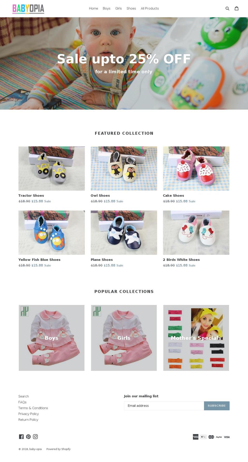 babyopia.com — Shopify storefront screenshot