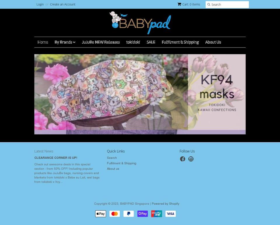 babypad-com-sg.myshopify.com shopify website screenshot