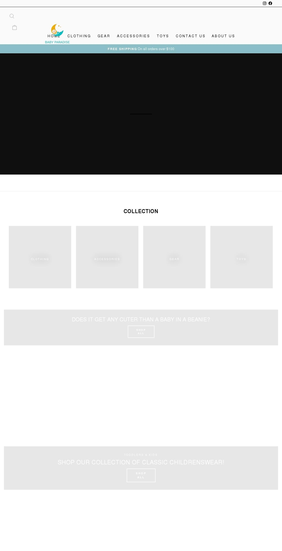 babyparadiseshop.com — Shopify storefront screenshot