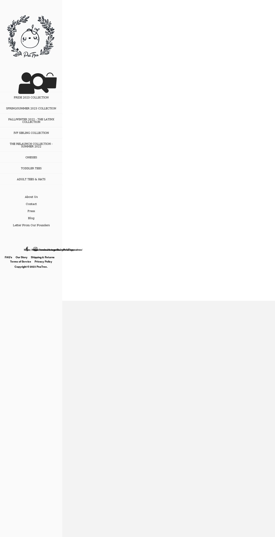 babypeatree.com shopify website screenshot