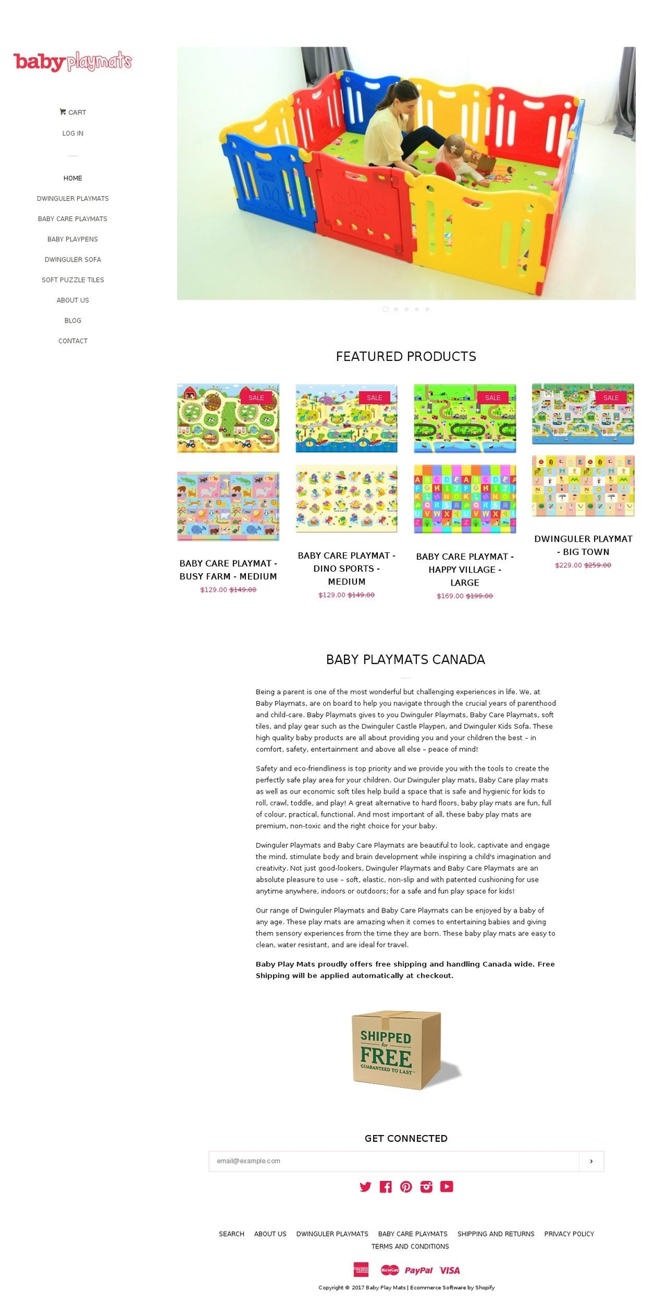 Pop Shopify theme site example babyplaymats.ca