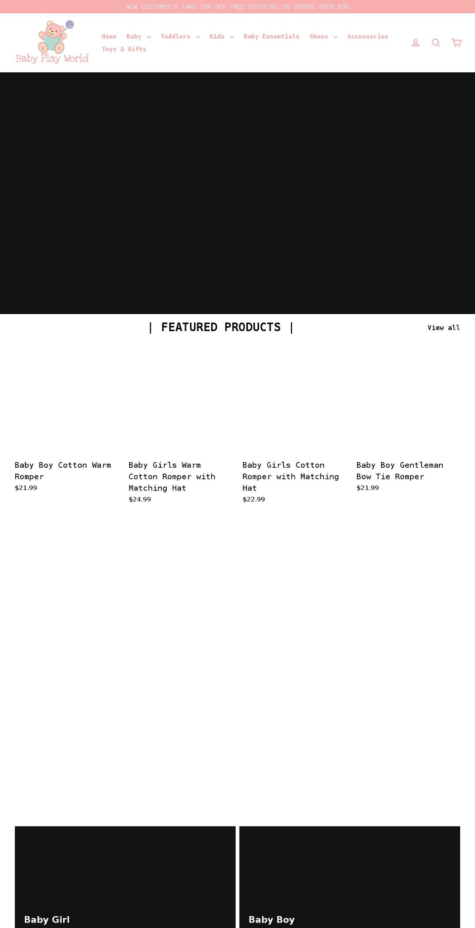 babyplayworld.com shopify website screenshot