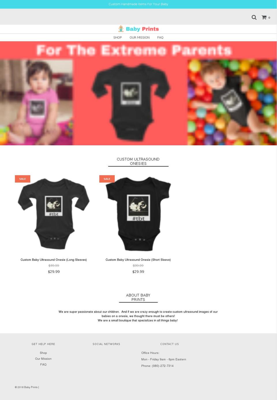 babyprints.co shopify website screenshot