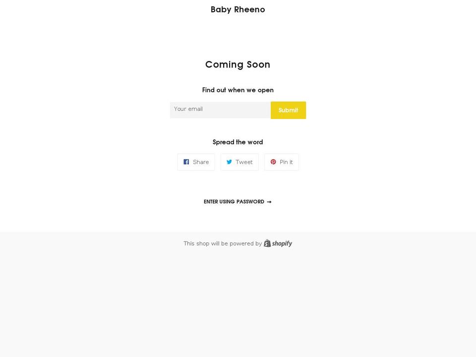 babyrheeno.com — Shopify storefront screenshot
