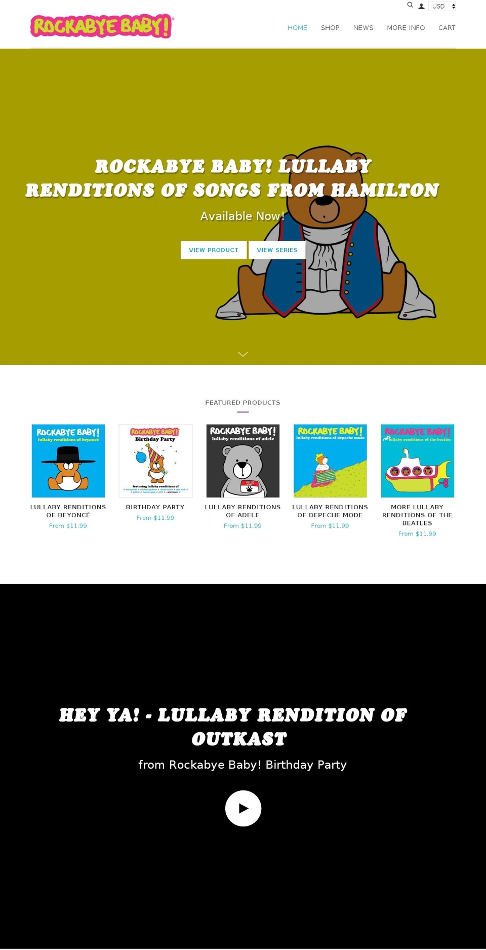 babyrockrecords.com shopify website screenshot