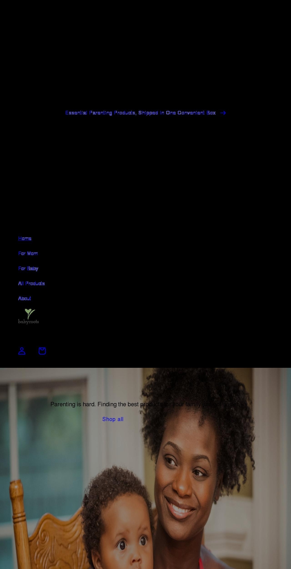 babyroots.com shopify website screenshot