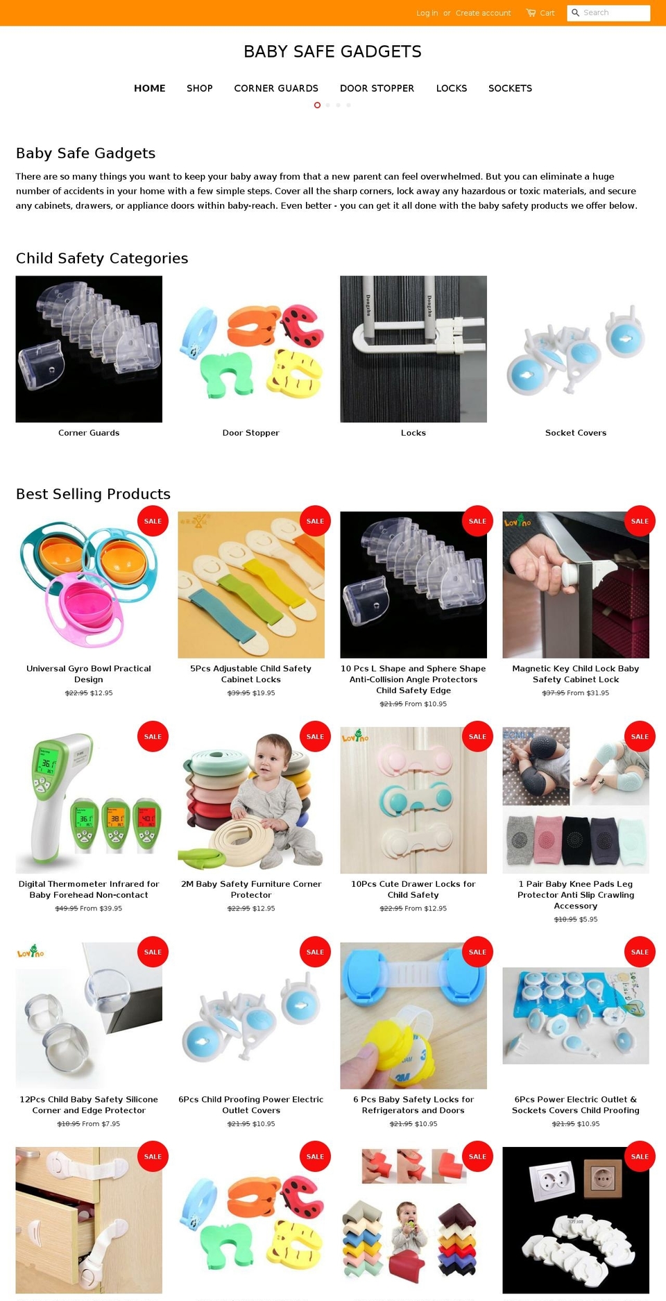babysafetygadgets.com — Shopify storefront screenshot