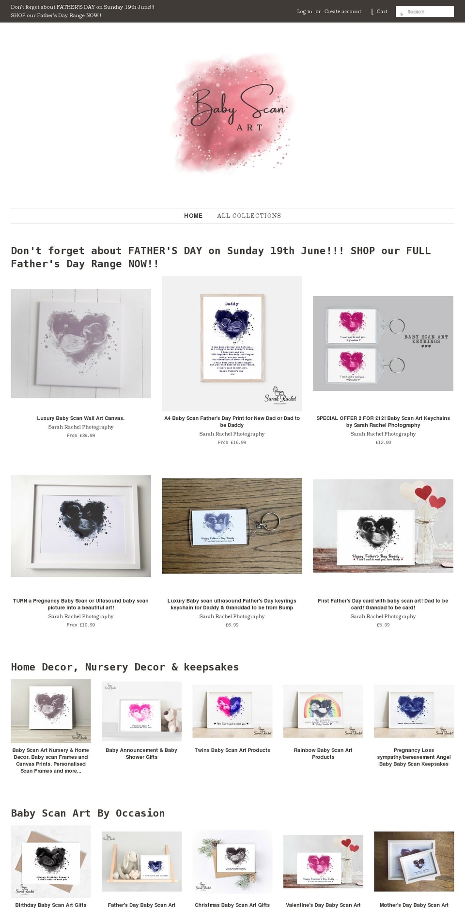 babyscanart.com shopify website screenshot