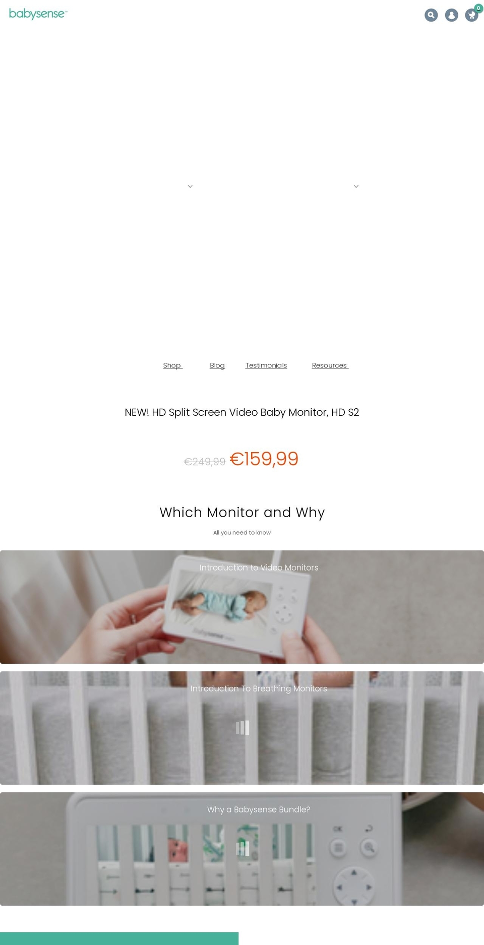 babysense.eu shopify website screenshot