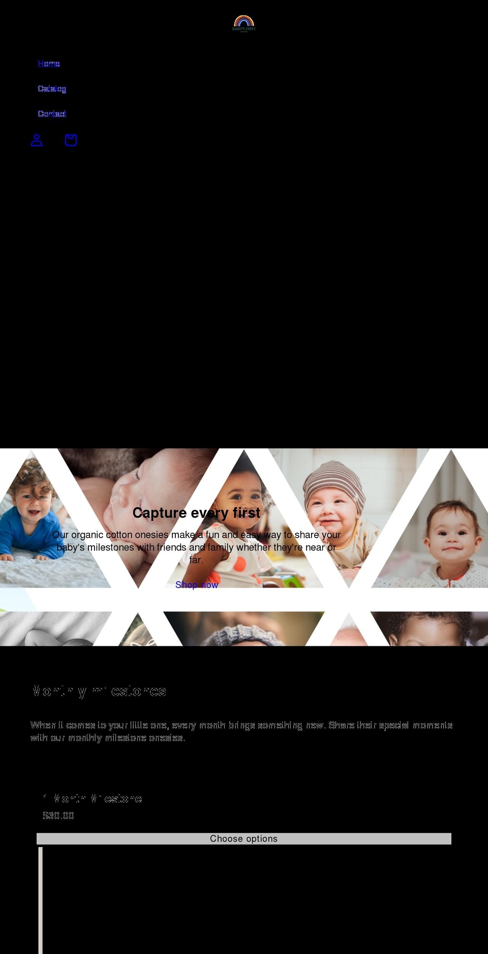 babysfirstboutique.com shopify website screenshot