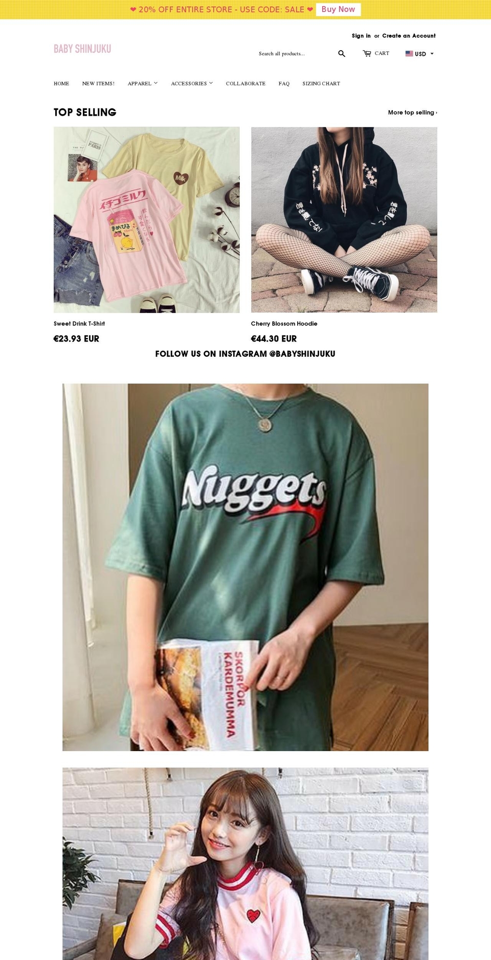 babyshinjuku.com — Shopify storefront screenshot