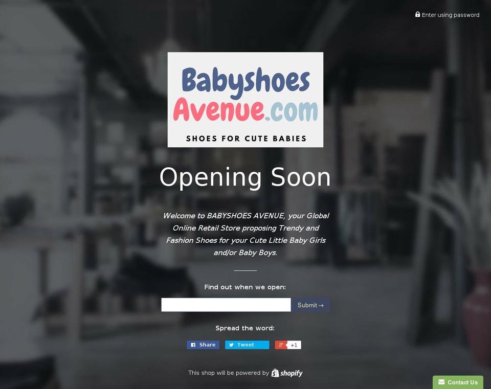babyshoes-avenue.com — Shopify storefront screenshot