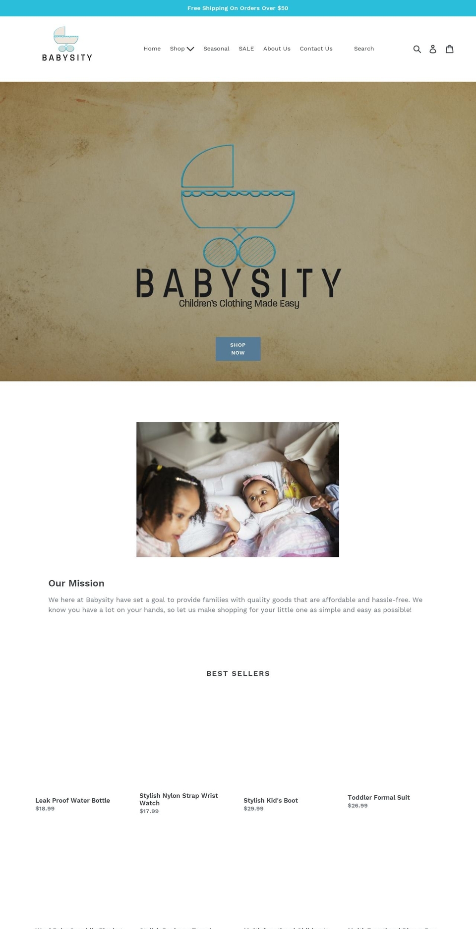 babysity.com — Shopify storefront screenshot