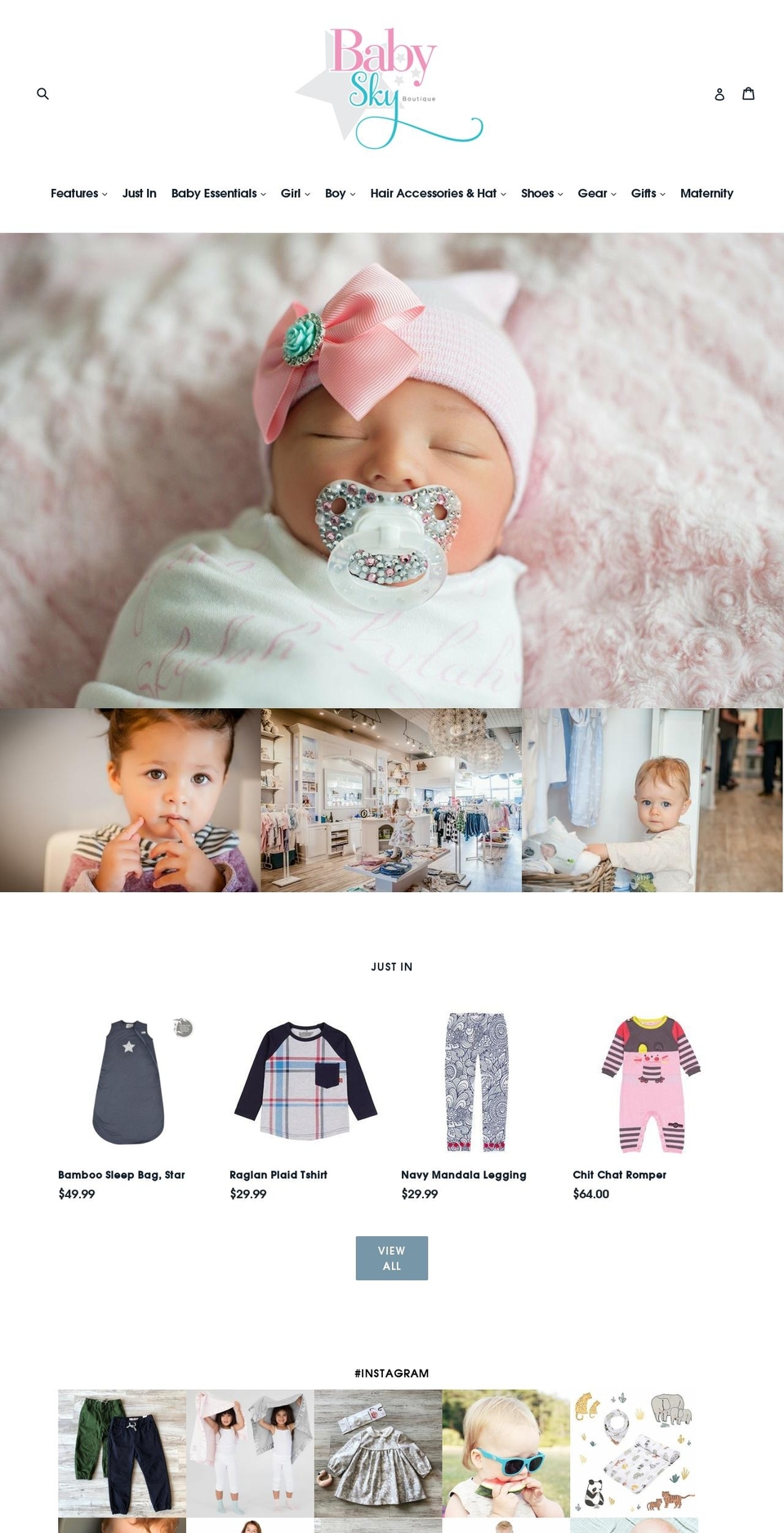 babyskyboutiqueonline.com — Shopify storefront screenshot