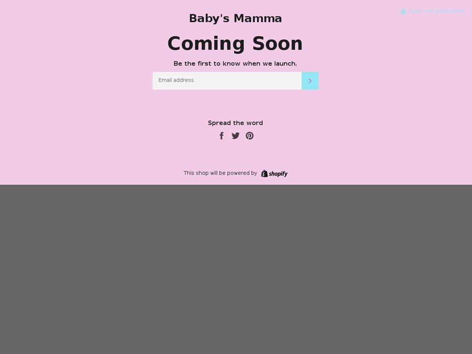 babysmamma.com — Shopify storefront screenshot