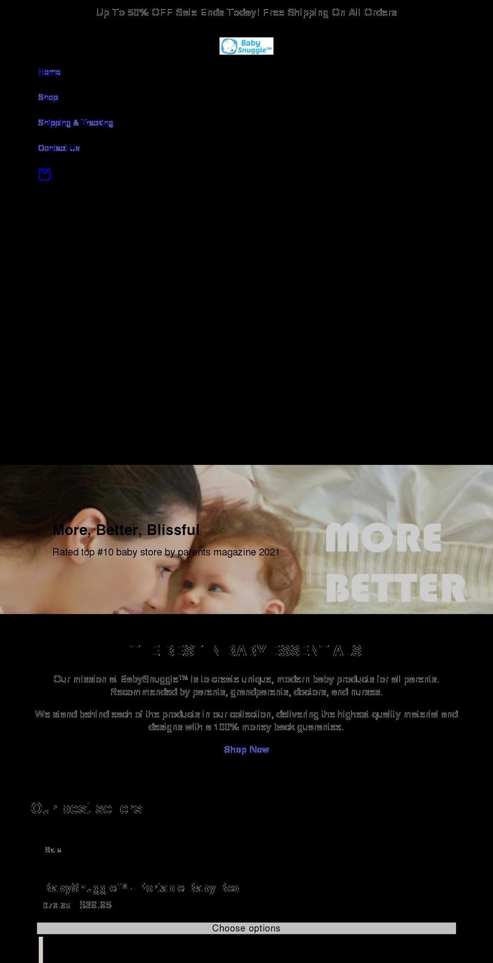 babysnuggleme.com shopify website screenshot