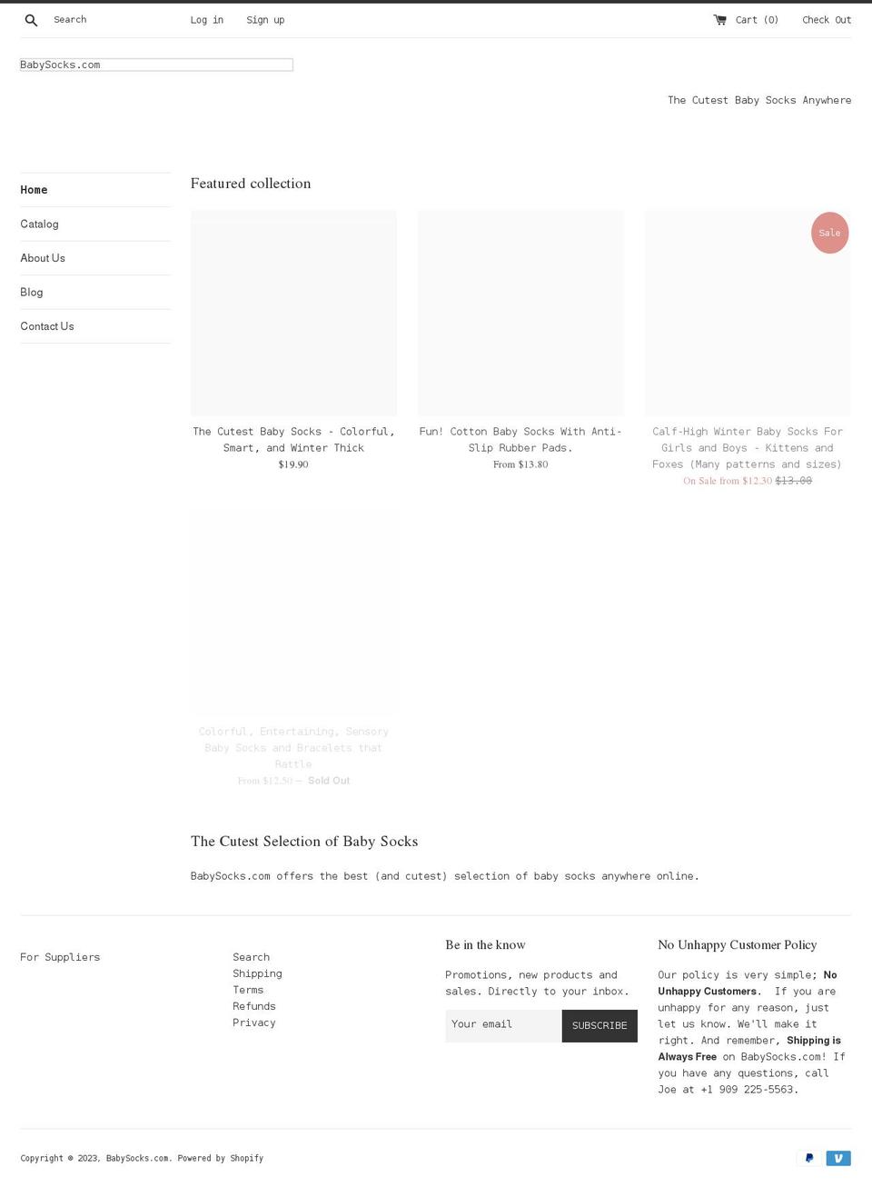 babysocks.com shopify website screenshot