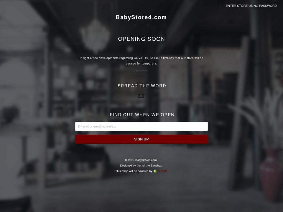 babystored.com shopify website screenshot