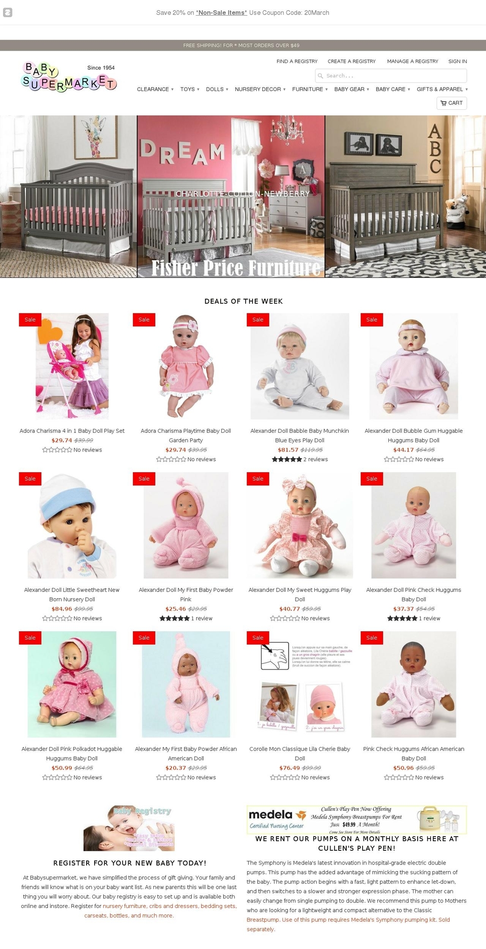 babysupermarket.com shopify website screenshot