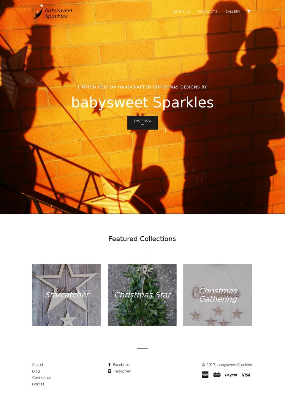 babysweetsparkles.com shopify website screenshot