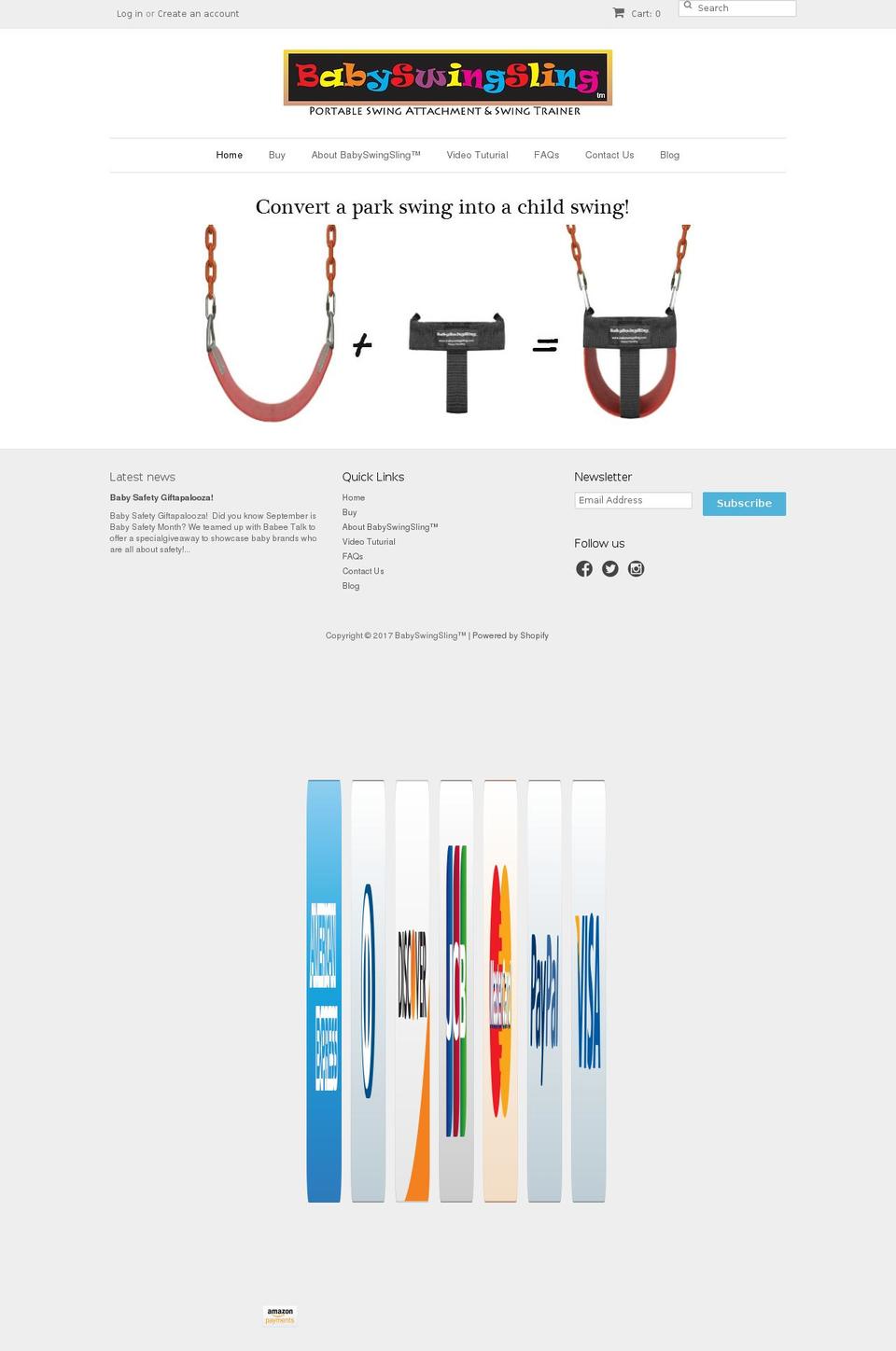 babyswingsling.com shopify website screenshot