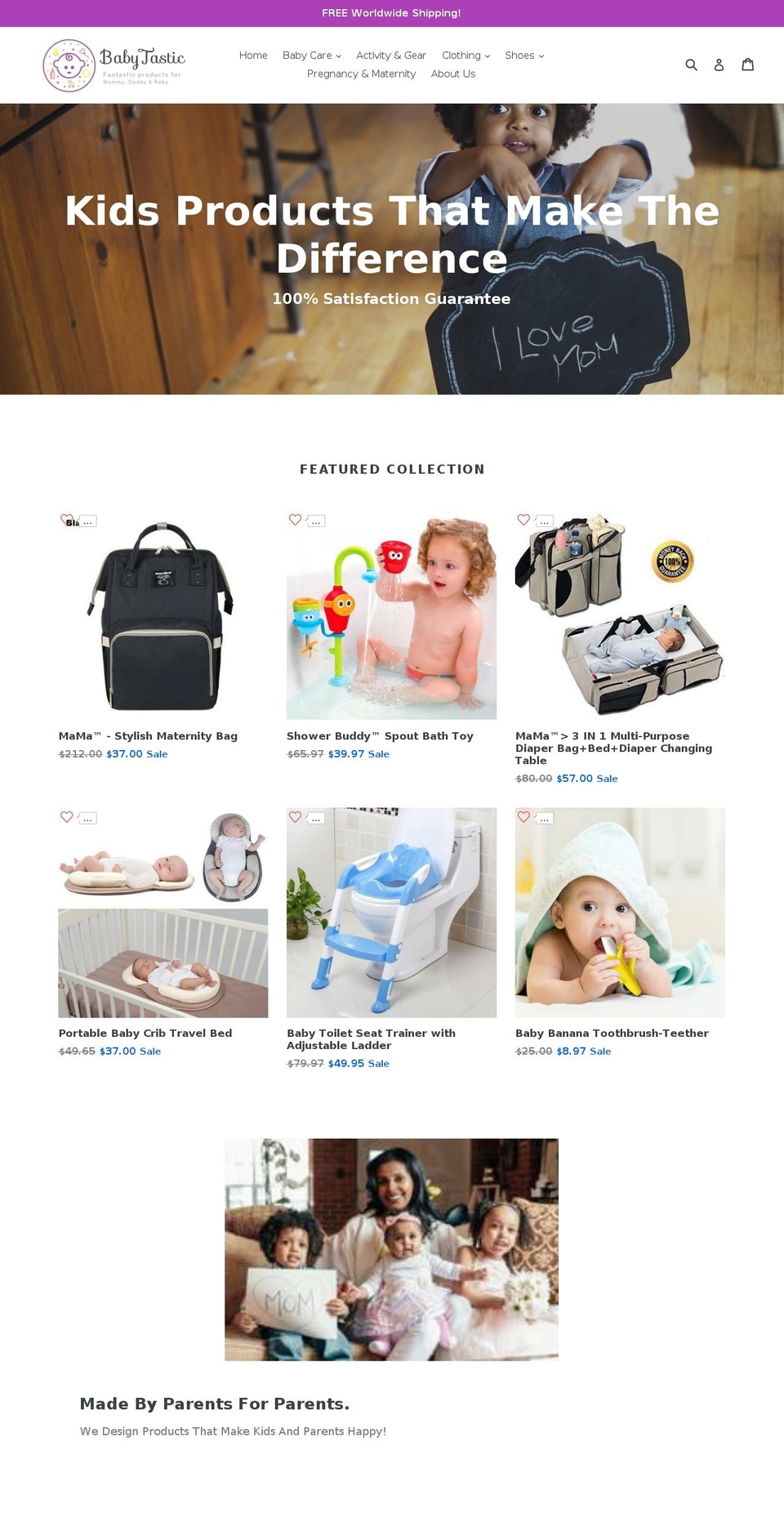 babytastic.net shopify website screenshot