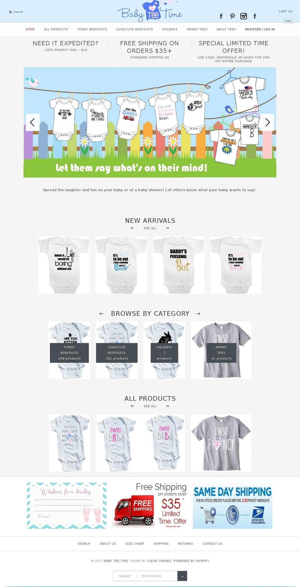 babyteetime.com shopify website screenshot