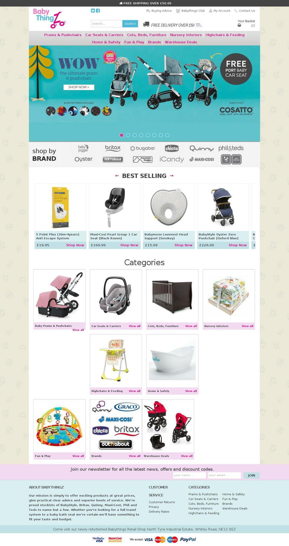 babythingz.com shopify website screenshot