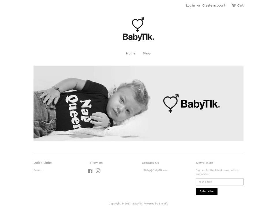 babytlk.com shopify website screenshot