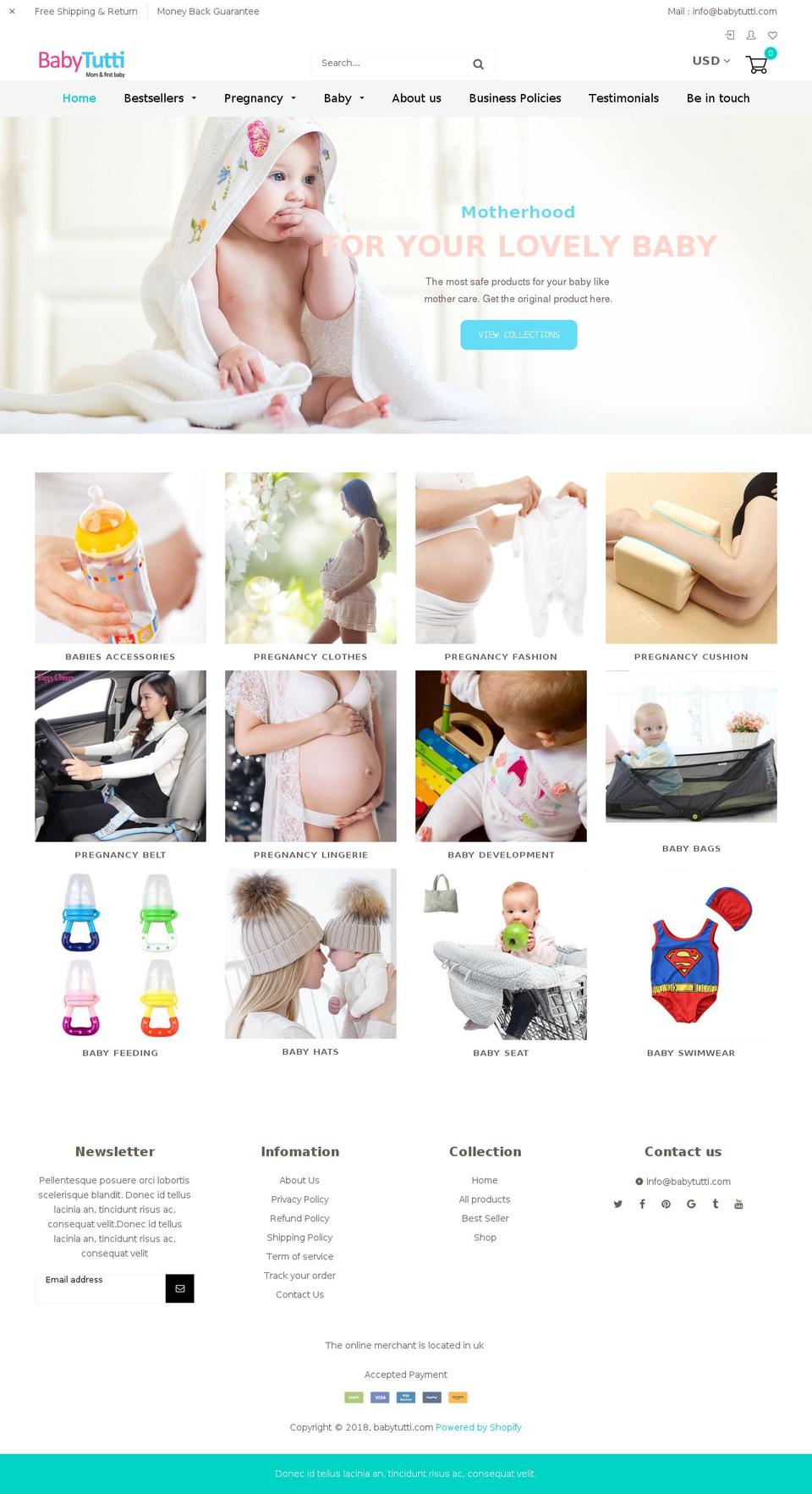 install-01 Shopify theme site example babytutti.com