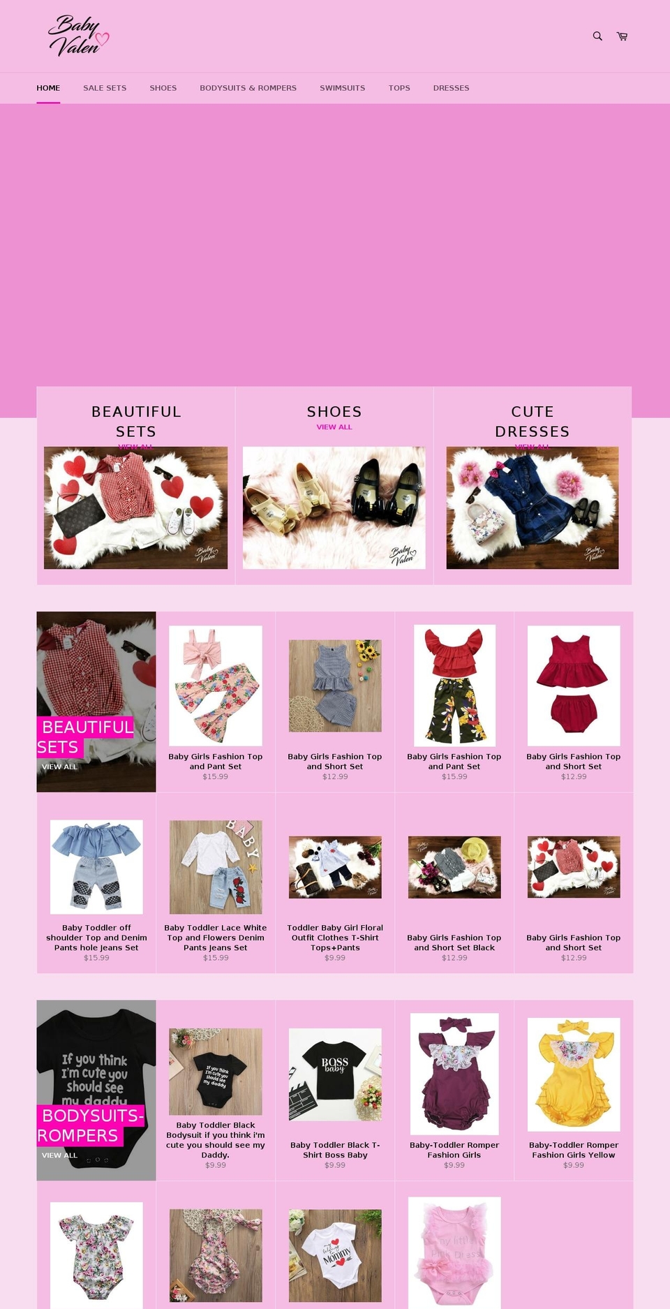babyvalen.com — Shopify storefront screenshot