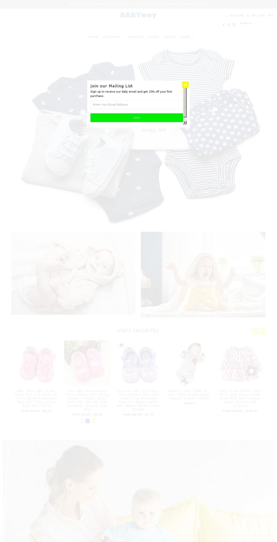 babywey.com — Shopify storefront screenshot