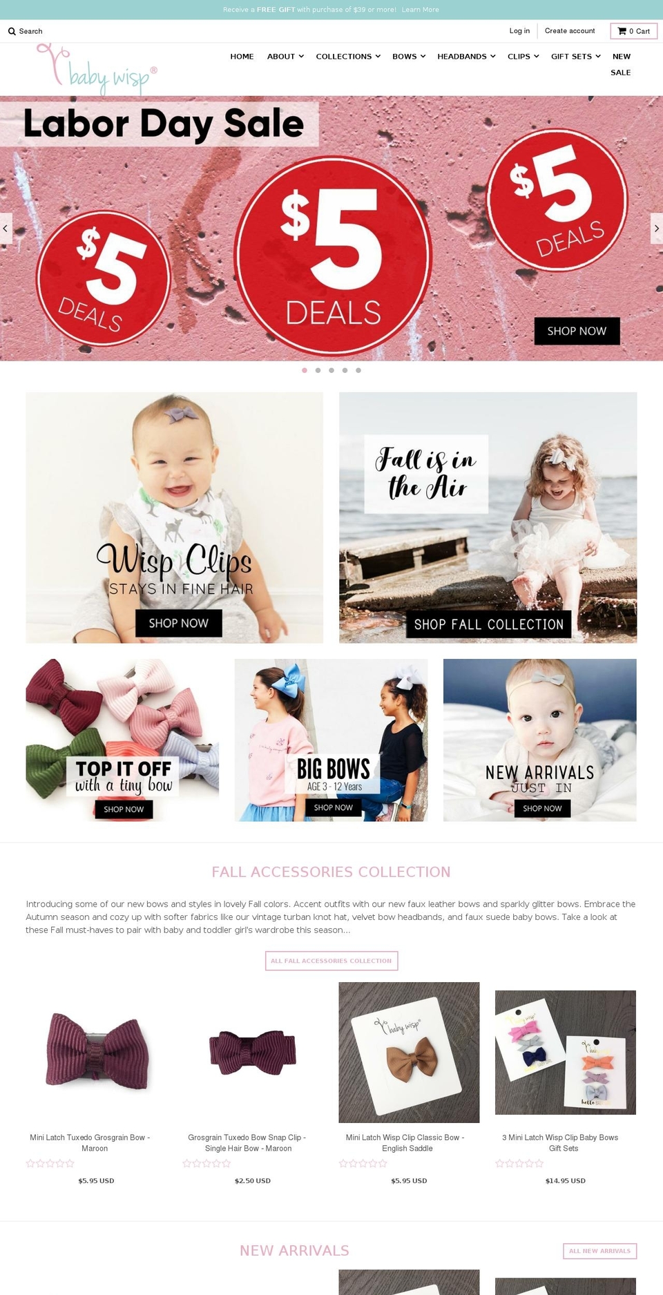 [Duplicate] District (Webyze) Shopify theme site example babywispclips.com