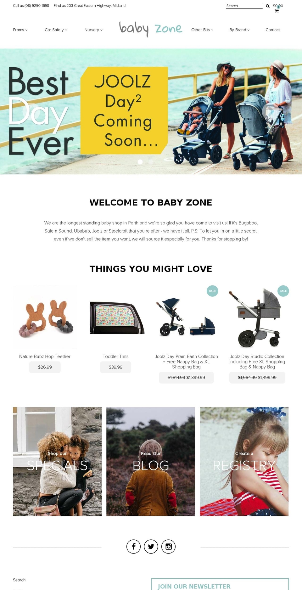 babyzone.com.au shopify website screenshot