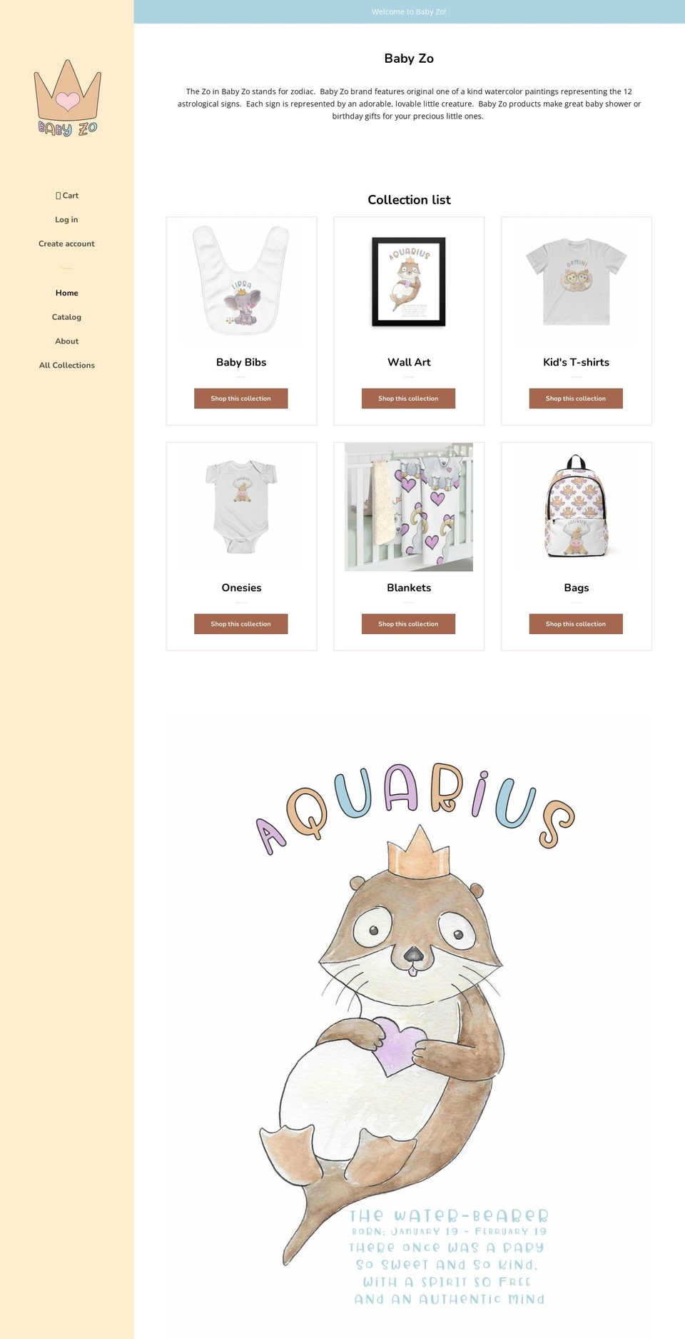 babyzoprints.com — Shopify storefront screenshot