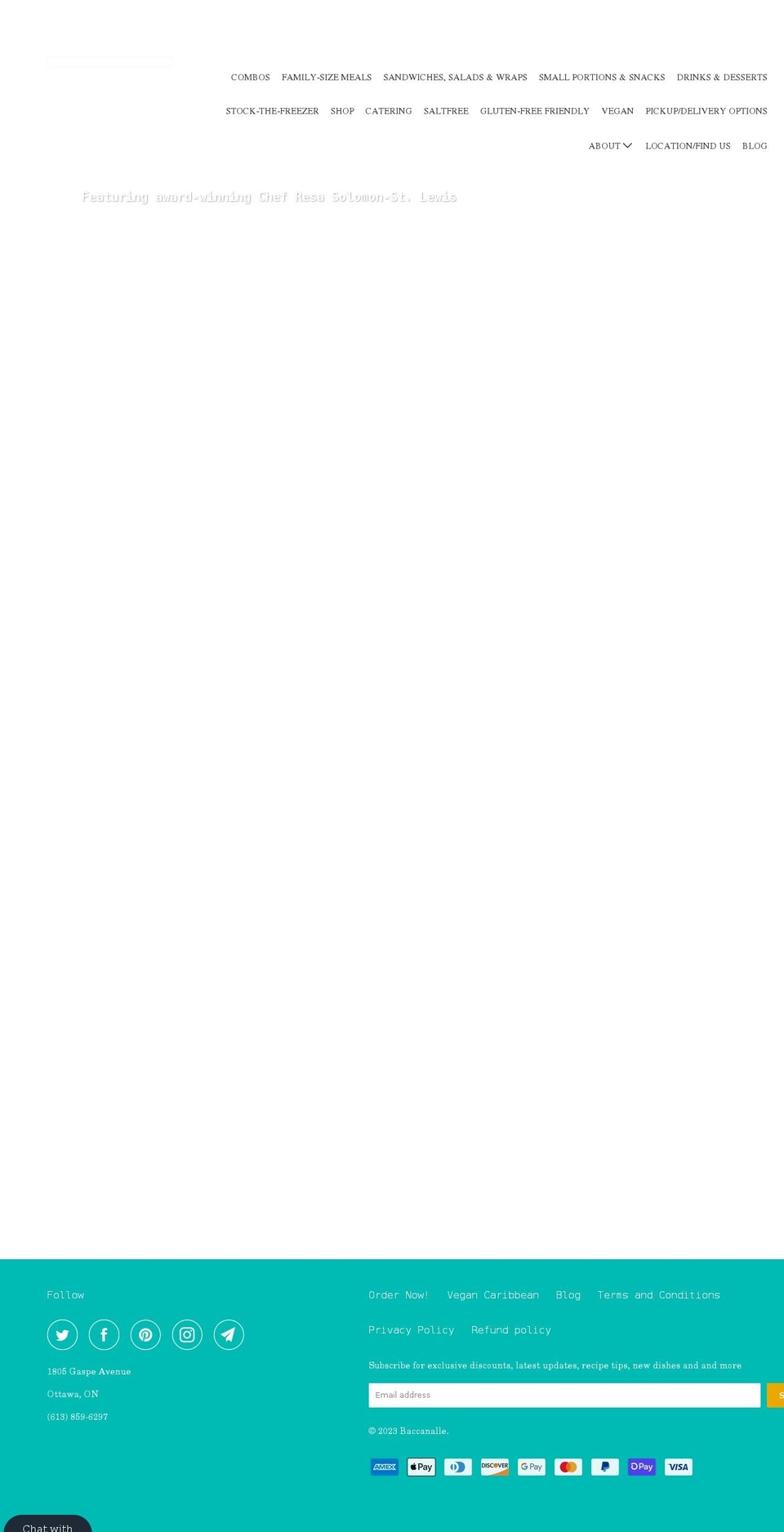 baccanalle.com shopify website screenshot