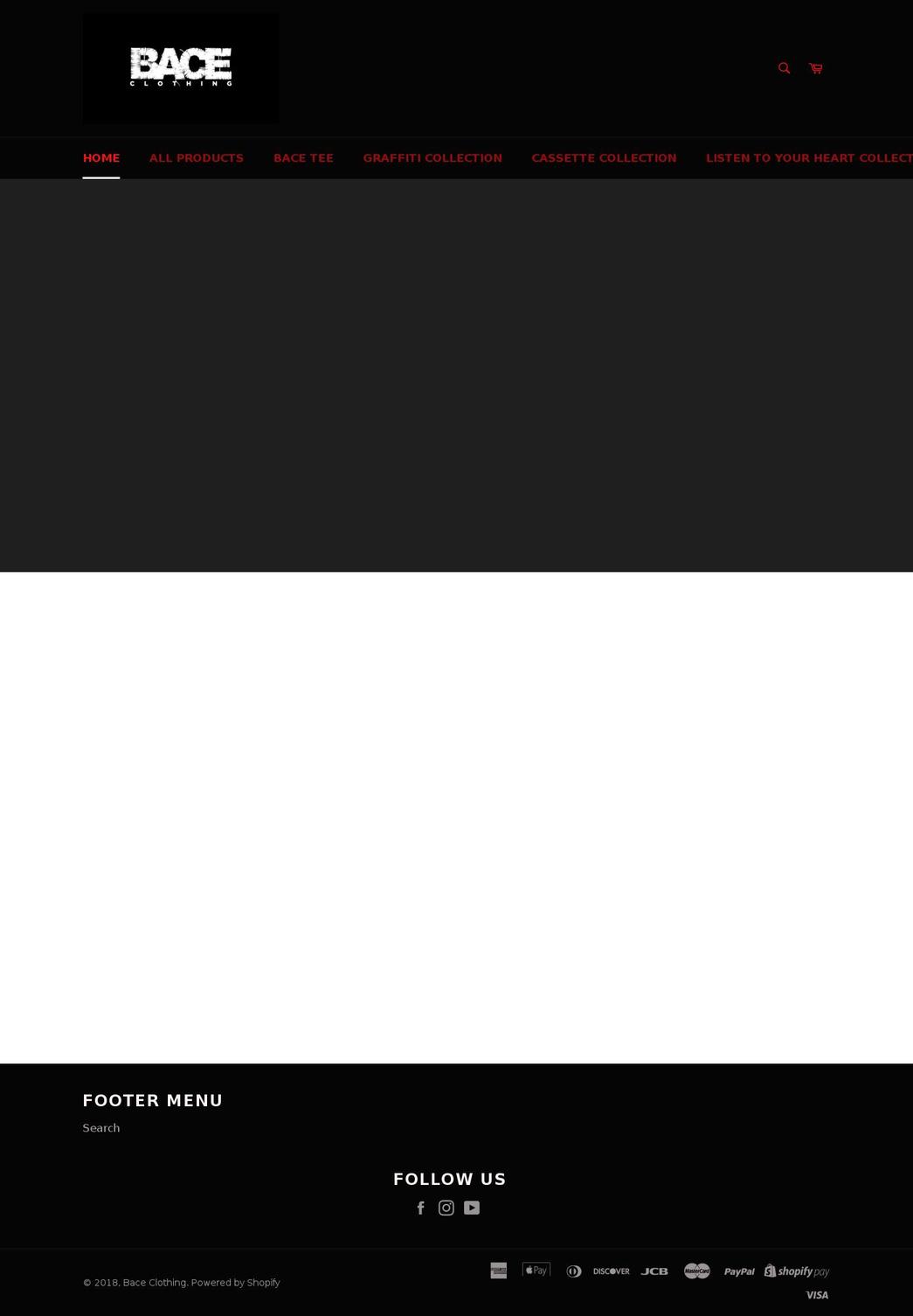 baceclothing.com — Shopify storefront screenshot