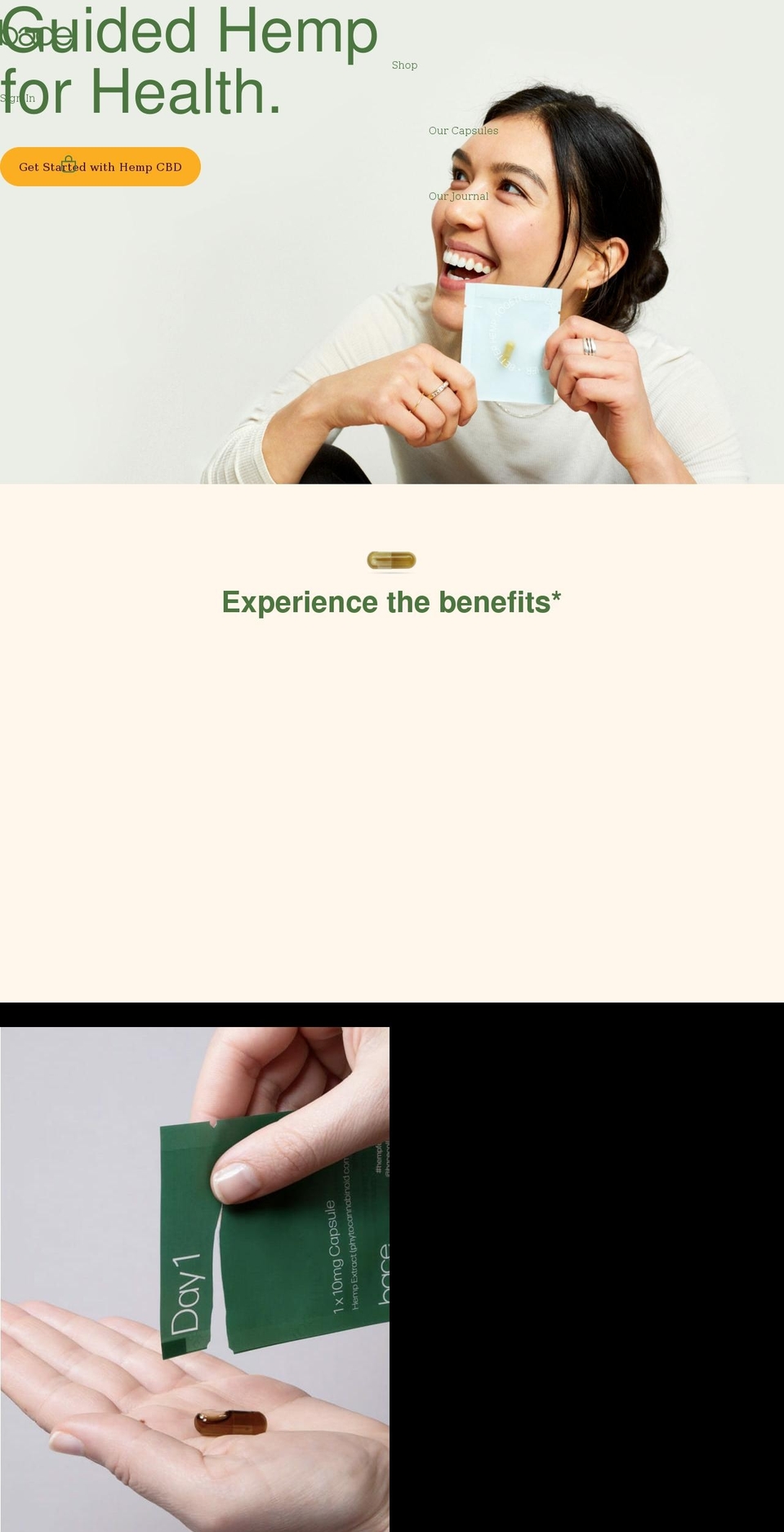 New Branding Shopify theme site example bacehealth.com