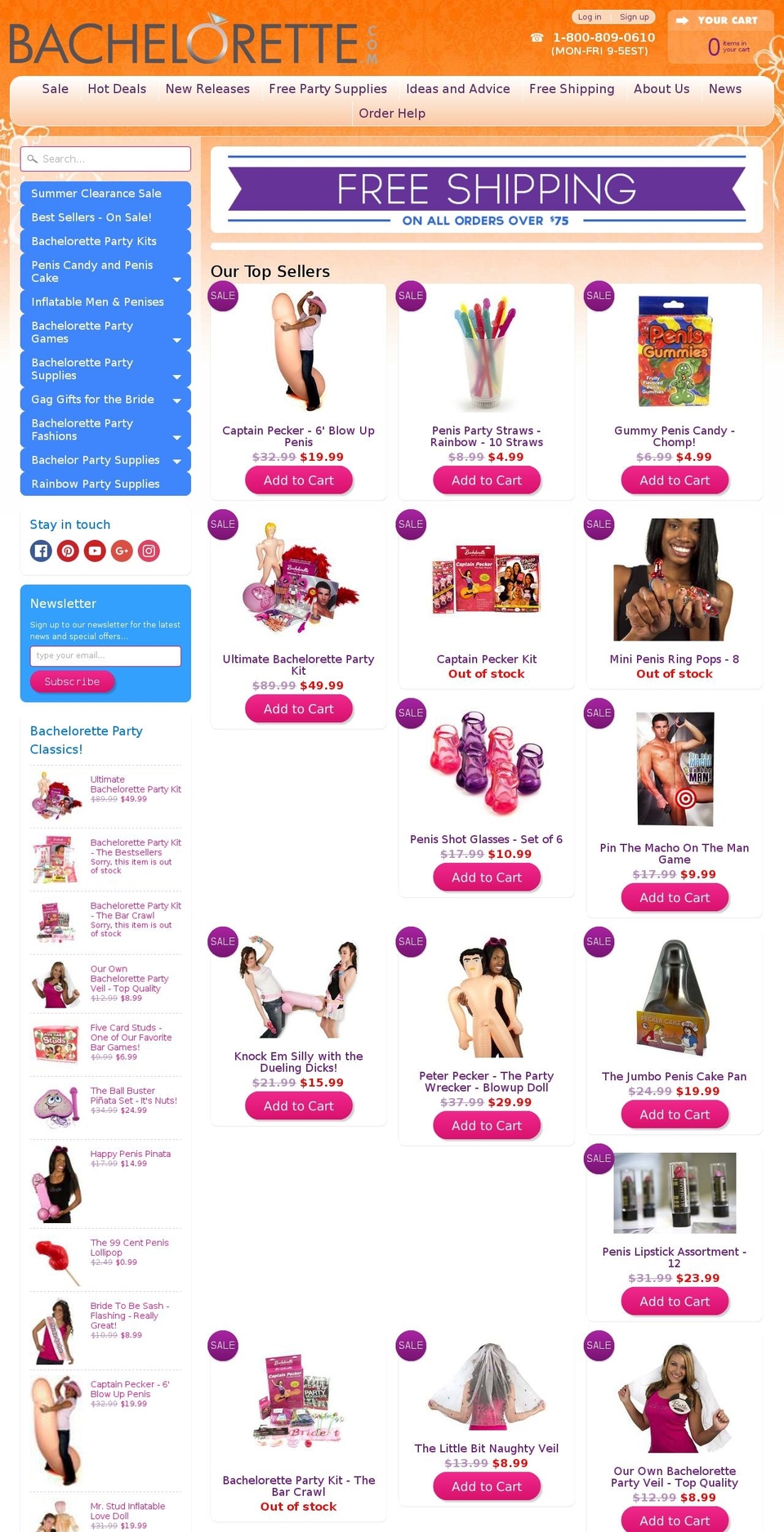 bachelorette.net shopify website screenshot