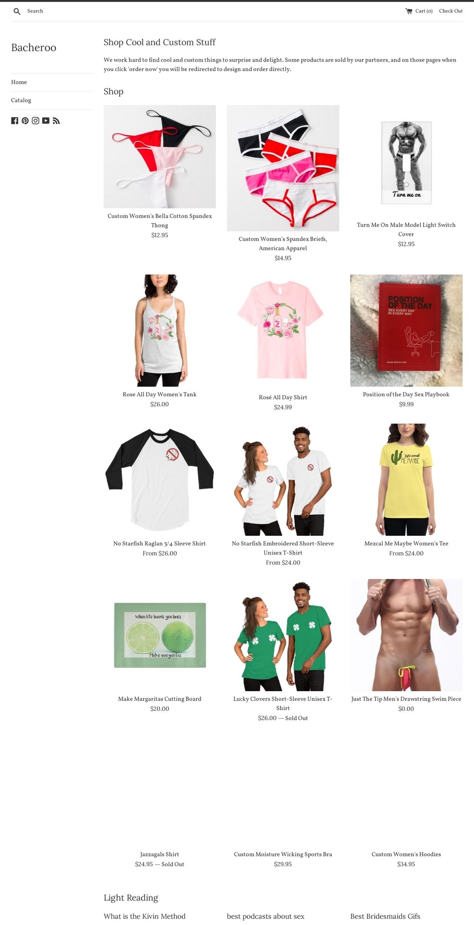 bacheroo.com shopify website screenshot