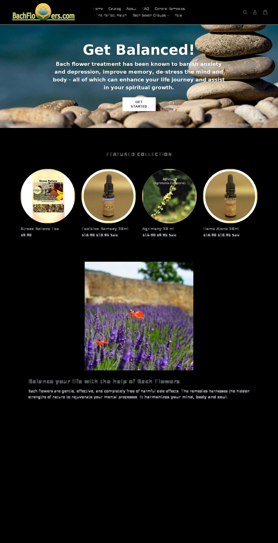bachflowers.com shopify website screenshot