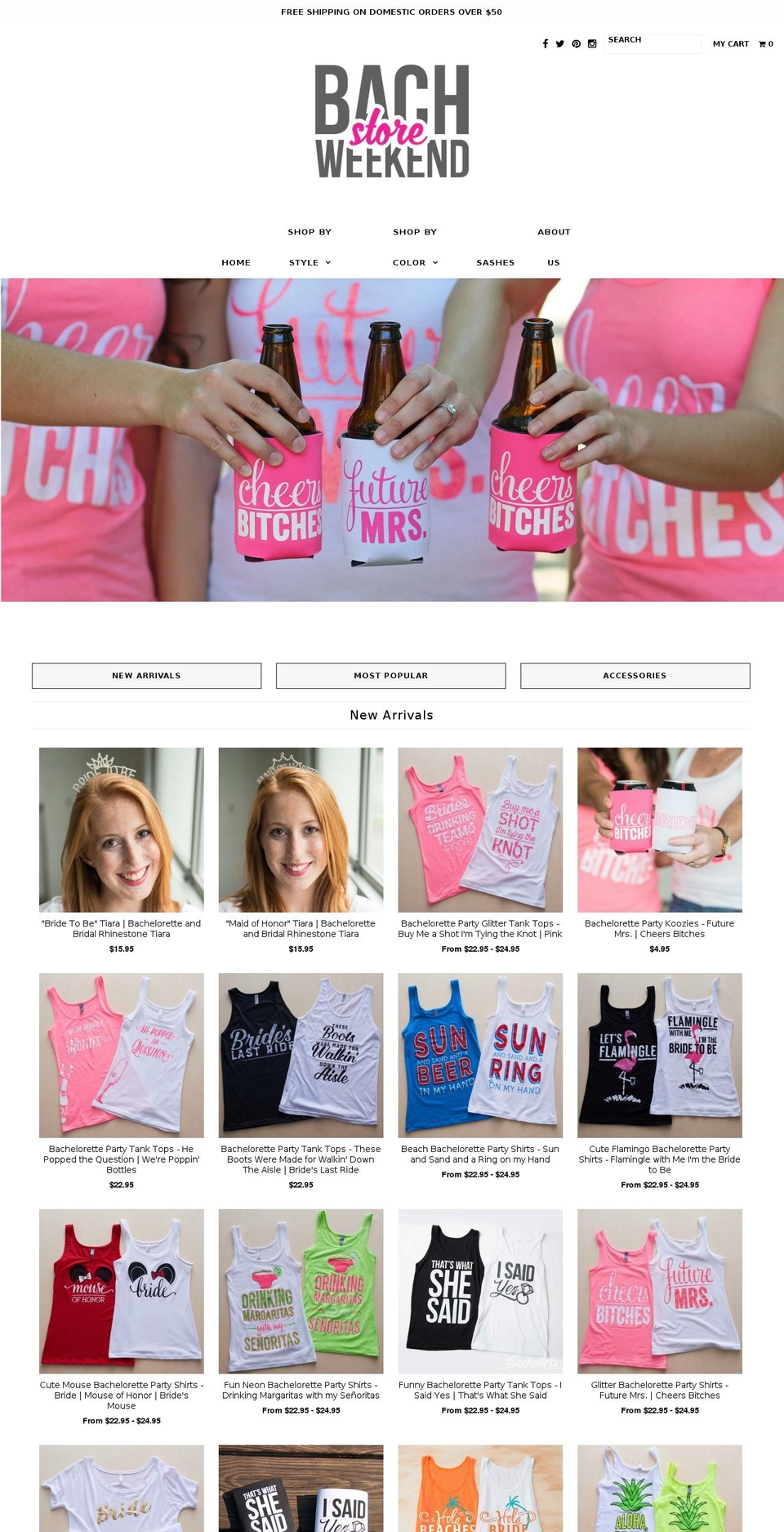 bachweekendstore.com shopify website screenshot