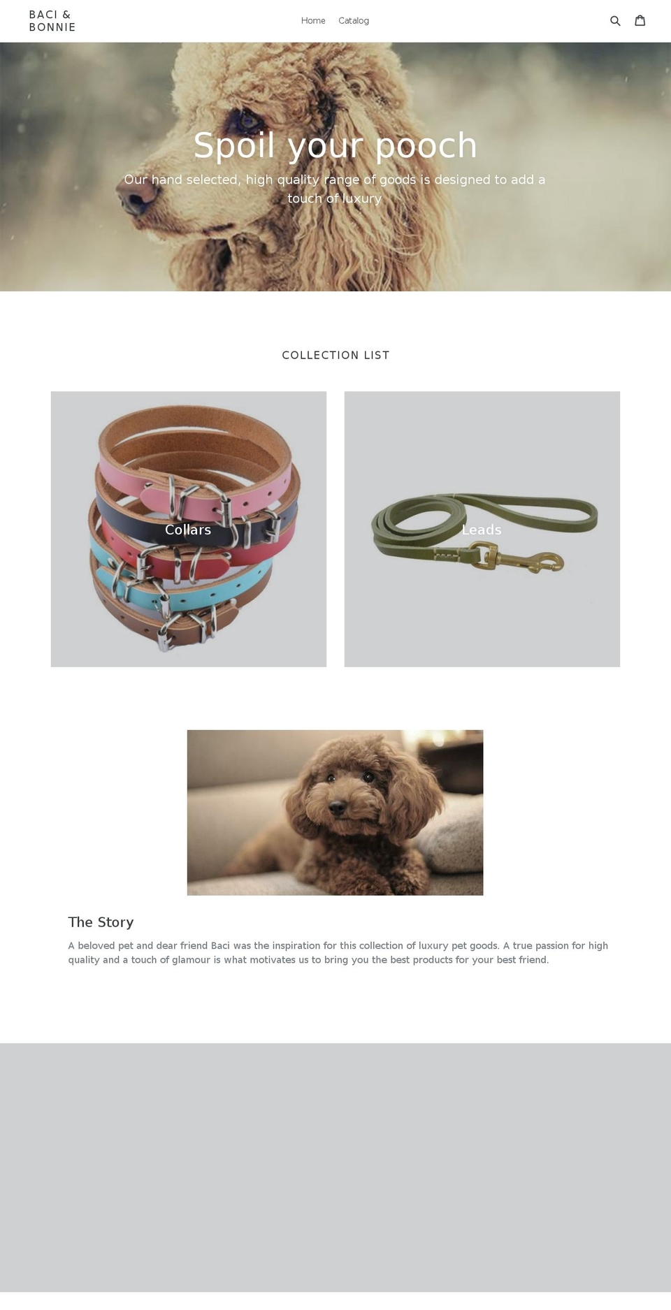 baciandbonnie.com — Shopify storefront screenshot