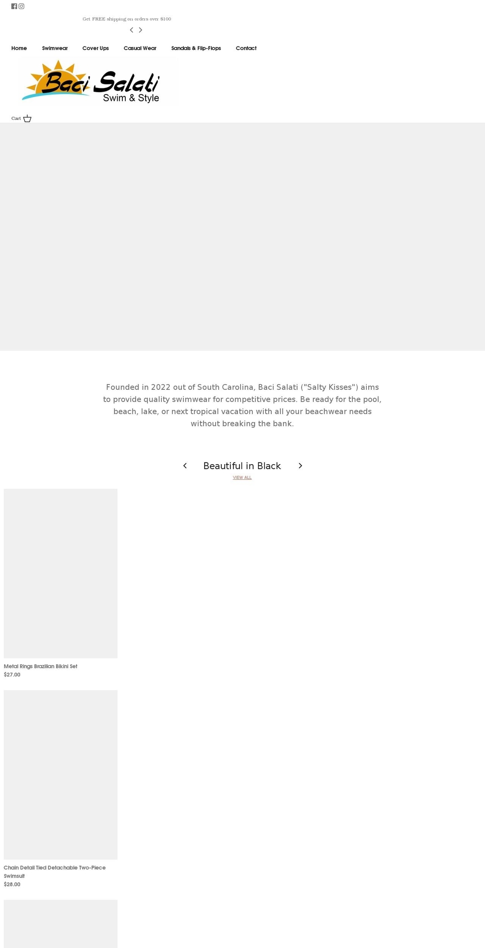 bacisalati.com shopify website screenshot