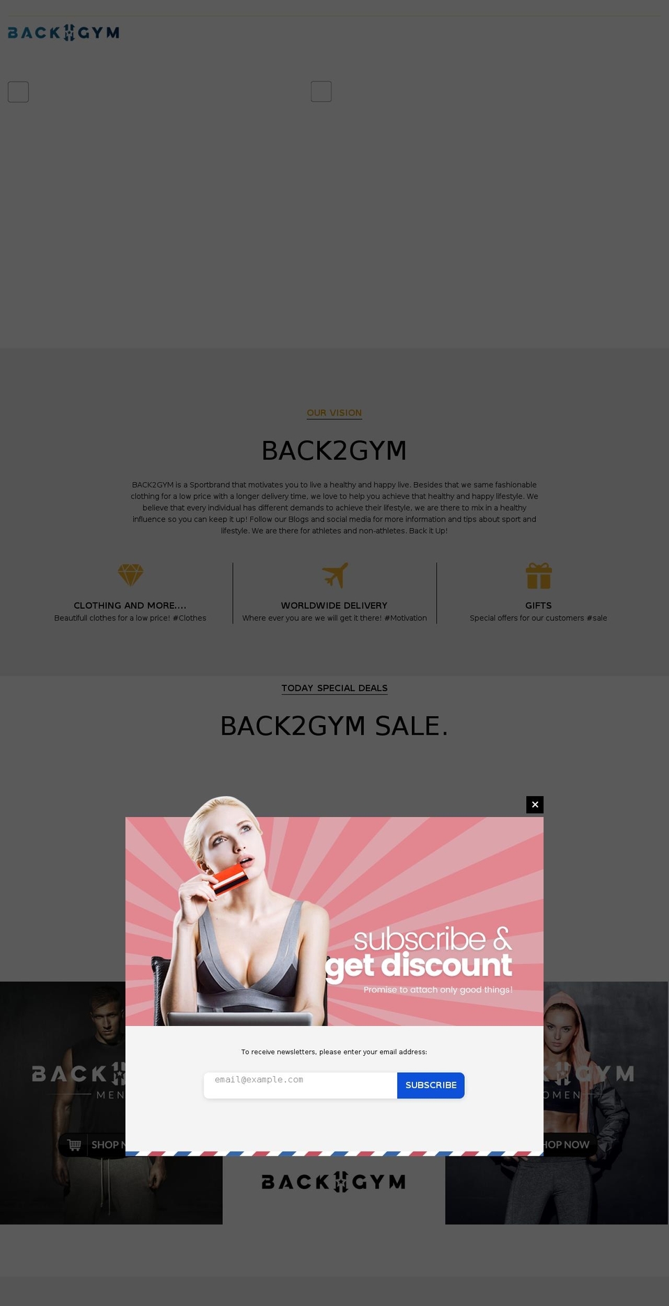 shopier-source-drag-drop-v3-8-0 Shopify theme site example back2gym.com