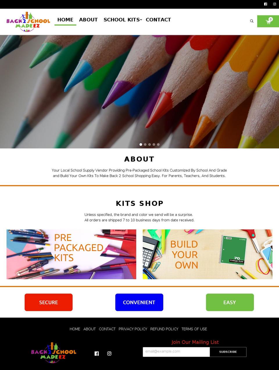 konversion-theme Shopify theme site example back2schoolmadeez.com